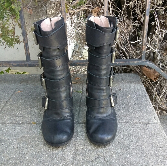 Chloe Strappy Buckle Boots - Picture 3 of 8